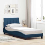 vidaXL Bed Frame without Mattress "Hanko" Blue 90x200 cm Fabric