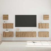 vidaXL TV-bänkset 8 pcs artisan ek 60 x 30 x 30 cm Konstruerat trä