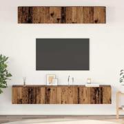 vidaXL TV-bänkset 5 pcs Gammalt trä 100 x 30 x 30 cm Konstruerat trä