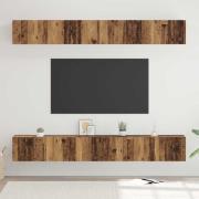vidaXL TV-bänkset 6 pcs Gammalt trä 80 x 30 x 30 cm Konstruerat trä