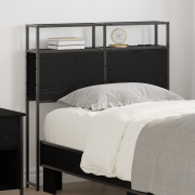 vidaXL Förvaringshuvudgavel Svart ek 75 cm Konstruerat trä