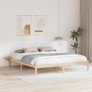 vidaXL Sängram Naturfärg 180 x 200 cm Massiv furu