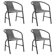 vidaXL Matgrupp för trädgården med dynor 9 delar beige konstrotting