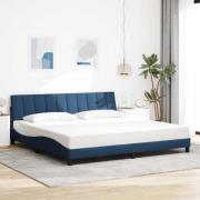 vidaXL Bed Frame without Mattress "Hanko" Blue 200x200cm Fabric