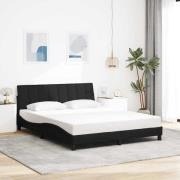 vidaXL Bed Frame without Mattress "Hanko" Black 160x200cm Fabric