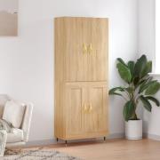 vidaXL Högskåp sonoma-ek 69,5x34x180 cm konstruerat trä