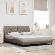 vidaXL Sängram utan madrass taupe 160x200 cm tyg