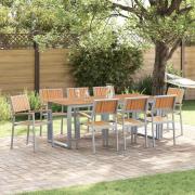 vidaXL Trädgård Stol 8 pcs Brun 56 x 57 x 87 cm Massivt akaciaträ