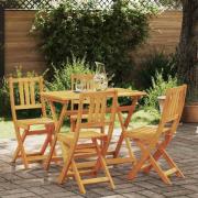 vidaXL Trädgårds Bistro Set 5 pcs Brun massivt akacia