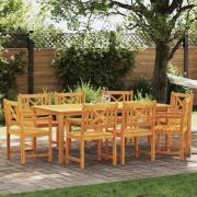 vidaXL Trädgård Stol 8 pcs Brun 56 x 56 x 90 cm Massivt akaciaträ