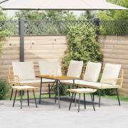vidaXL Trädgårdsoffset 4 pcs Naturfärg konstrotting
