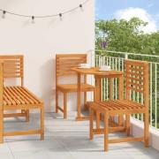vidaXL Trädgårds Bistro Set 5 pcs Brun massivt akacia