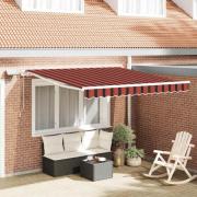 vidaXL Utfällbar markis med orange och brun 300 x 250 cm tyg
