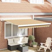 vidaXL Utfällbar markis Flerfärgsdesign 300 x 250 cm Tyg och Metall