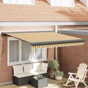 vidaXL Utfällbar markis Flerfärgsdesign 300 x 250 cm Tyg, Metall