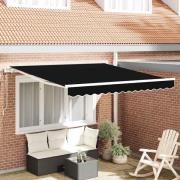 vidaXL Utfällbar markis 300 x 250 cm Svart