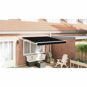 vidaXL Markis Svart 3 x 2,5 m Polyester och metall