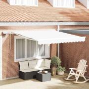 vidaXL Utfällbar markis med Vit 300 x 250 cm tyg
