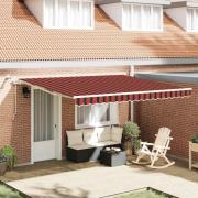 vidaXL Utfällbar markis Antracit 350 x 250 cm Tyg, Metall