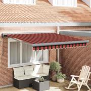 vidaXL Utfällbar markis orange och brun 350 x 250 cm Tyg, Metall