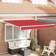 vidaXL Utfällbar markis 350 x 250 cm Röd