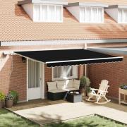 vidaXL Utfällbar markis with 450 × 300 cm Svart