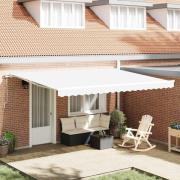 vidaXL Markis Vit 4,5 × 3 m Polyester och metall