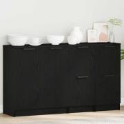 vidaXL Buffébord Svart Ek 180 x 30 x 70 cm Konstruerat trä