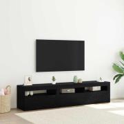 vidaXL TV-skåp 2 pcs Svart ek 180 x 35 x 40 cm Konstruerat trä