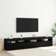 vidaXL TV-skåp 2 pcs Svart ek 210 x 35 x 40 cm Konstruerat trä