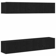 vidaXL TV-bänkset 4 pcs Svart ek 80 x 30 x 30 cm Konstruerat trä