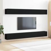 vidaXL TV-bänkset 6 pcs Svart ek 100 x 30 x 30 cm Konstruerat trä