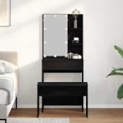 vidaXL Skrivbordsset Svart ek 60 x 40 x 140 cm Konstruerat trä