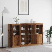 vidaXL Sideboard Gammalt trä 163 x 37 x 100 cm Konstruerat trä
