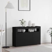 vidaXL Sideboard Svart 116 x 30 x 75 cm Konstruerat trä