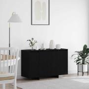 vidaXL Sideboard Svart ek 120 x 41 x 75 cm Konstruerat trä