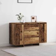 vidaXL Sideboard med låda Gammalt trä 120 x 41 x 75 cm Konstruerat trä