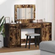 vidaXL Smyckebord med låda 3 pcs Brun 40 x 41 x 75 cm Konstruerat trä