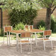 vidaXL Trädgårdsmöbelset 5 pcs Brun massivt akacia