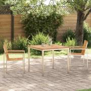 vidaXL Trädgårdsmöbelset 3 pcs Massivt teakträ