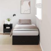 vidaXL Förvaringssängram Svart Ek 80 x 200 cm Konstruerat trä
