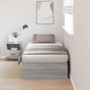 vidaXL Förvaringssängram Grå Sonoma 100 x 200 cm Konstruerat trä