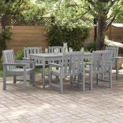 vidaXL Trädgårdsstol 6 pcs Ljusgrå 65.5 x 55.5 x 88cm Plast