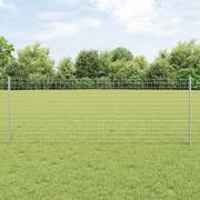 vidaXL Staketstolpar 44 pcs Silver 120 cm Stål