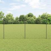 vidaXL Staket med stolpar Grå 1.4 x 10 m Stål