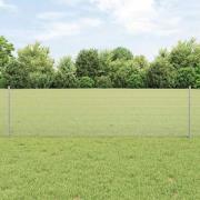vidaXL Staket med stolpar Silver 0.6 x 50 m Stål