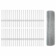 vidaXL Staket med stolpar Silver 0.4 x 100 m Stål