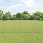 vidaXL Staket med stolpar Grå 1.6 x 10 m Stål