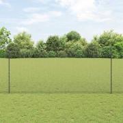 vidaXL Staket med stolpar Grå 1.4 x 50 m Stål