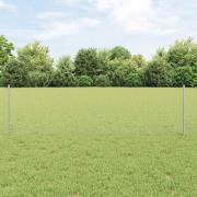 vidaXL Staket med stolpar Silver 0.6 x 10 m Stål